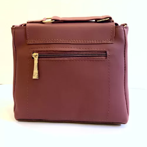 Small Maroon Affordable Handbag Image 2