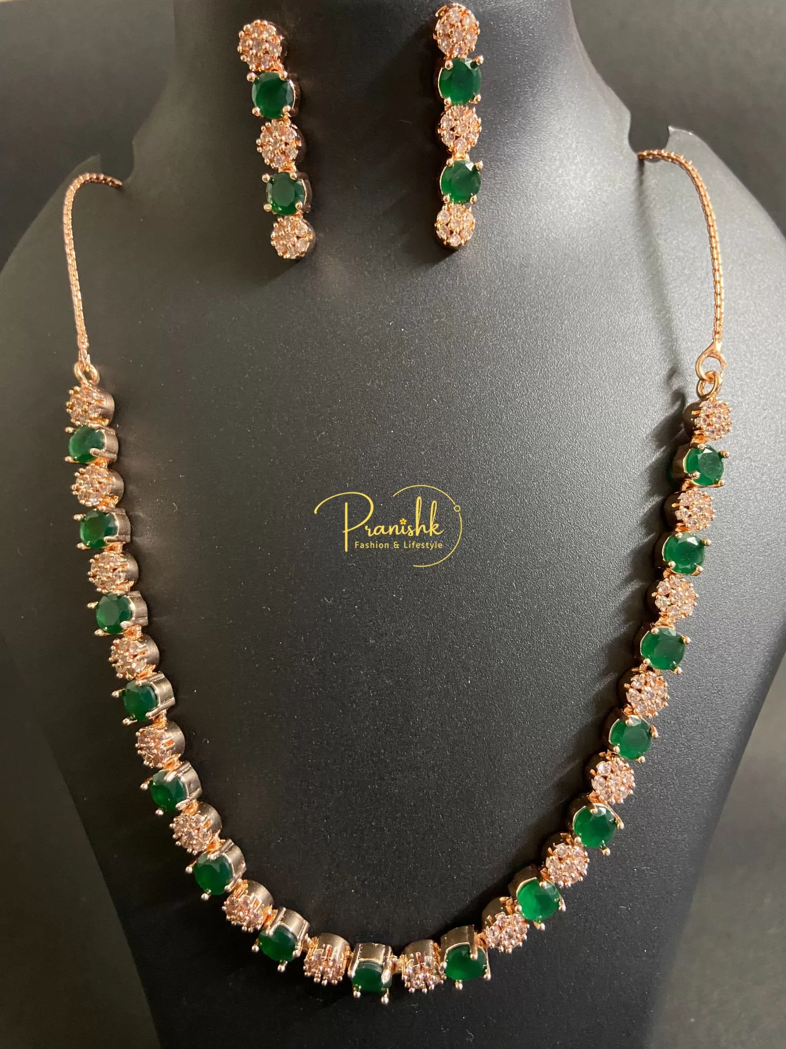Green And Golden AD Necklace Image 2