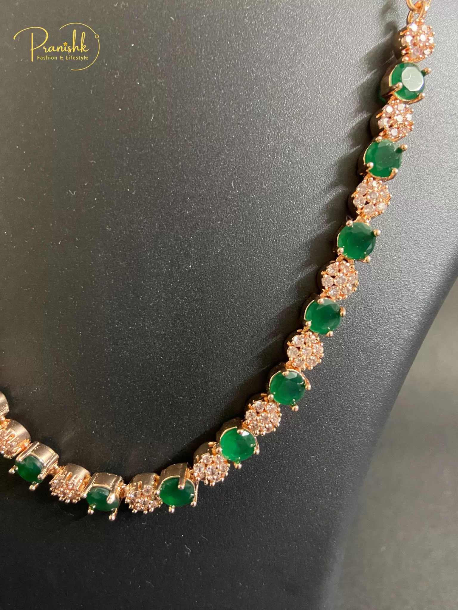 Green And Golden AD Necklace Image 3