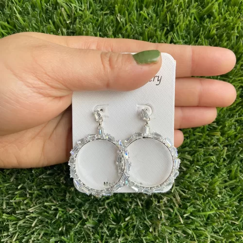 Crystal Circular Party Earrings - Earrings | Laadosa Creations