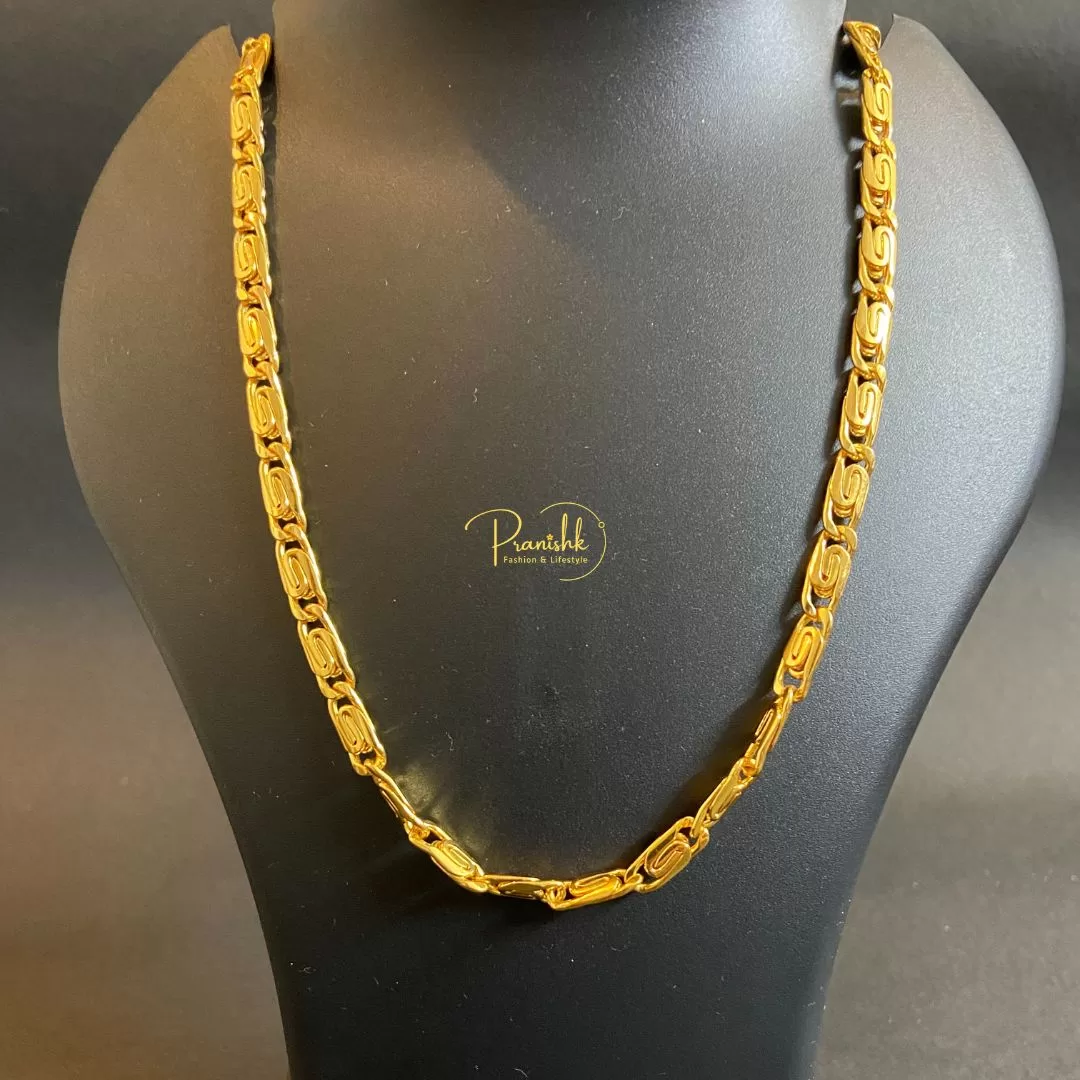Royal and Trendy Looking Gold Tone Chain - Chains | Laadosa Creations