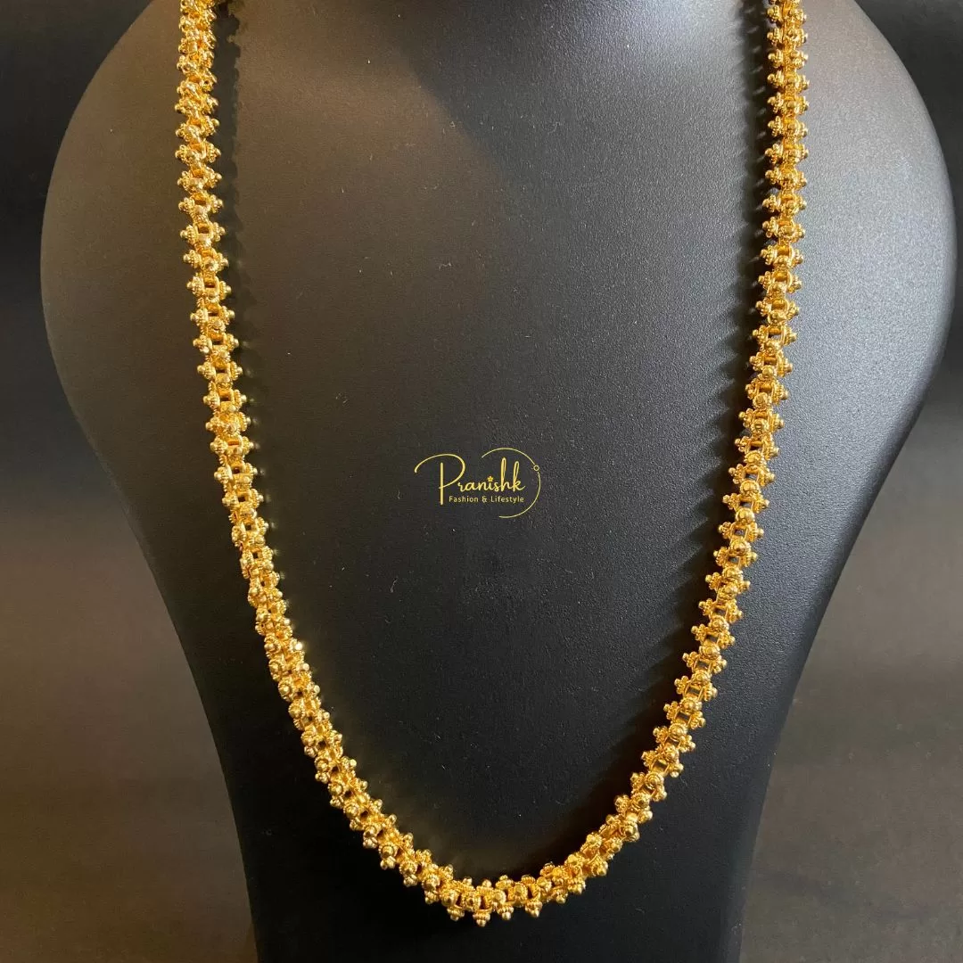 Gold Tone Kerala Sundari Ball Design South Indian Unique Rare Chain - Chains | Laadosa Creations