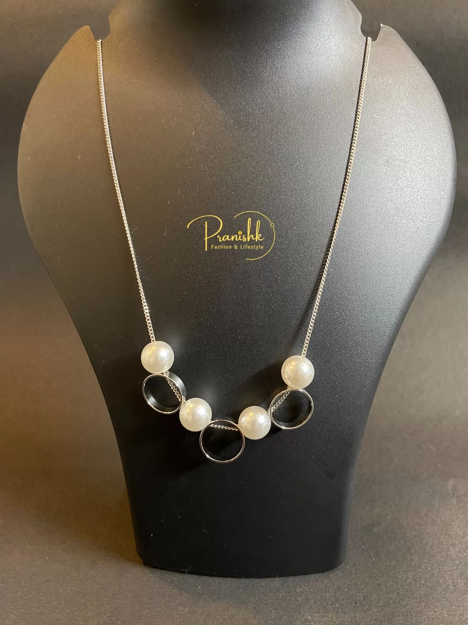 Stainless Steal Rings with Pearl Pendant - Pendants | Laadosa Creations
