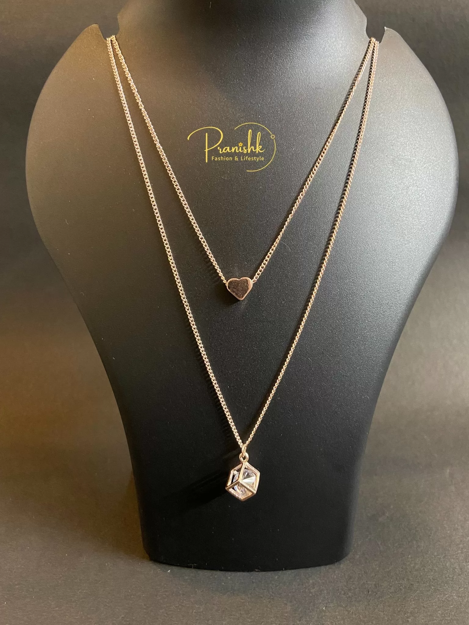 Cute Littele Heart With Mini Crystal Pendant - Pendants | Laadosa Creations
