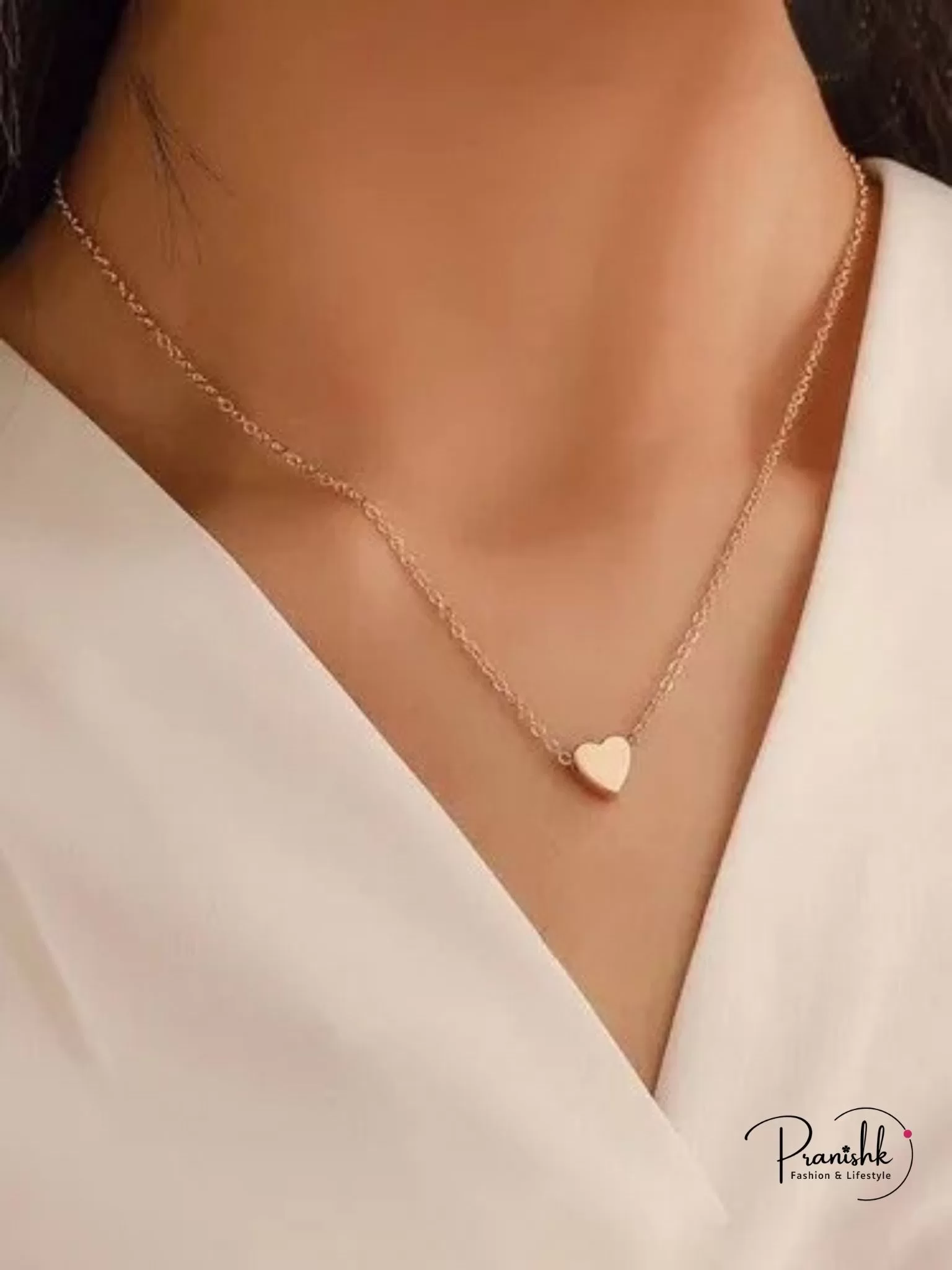 Cute Littele Heart With Mini Crystal Pendant Image 3