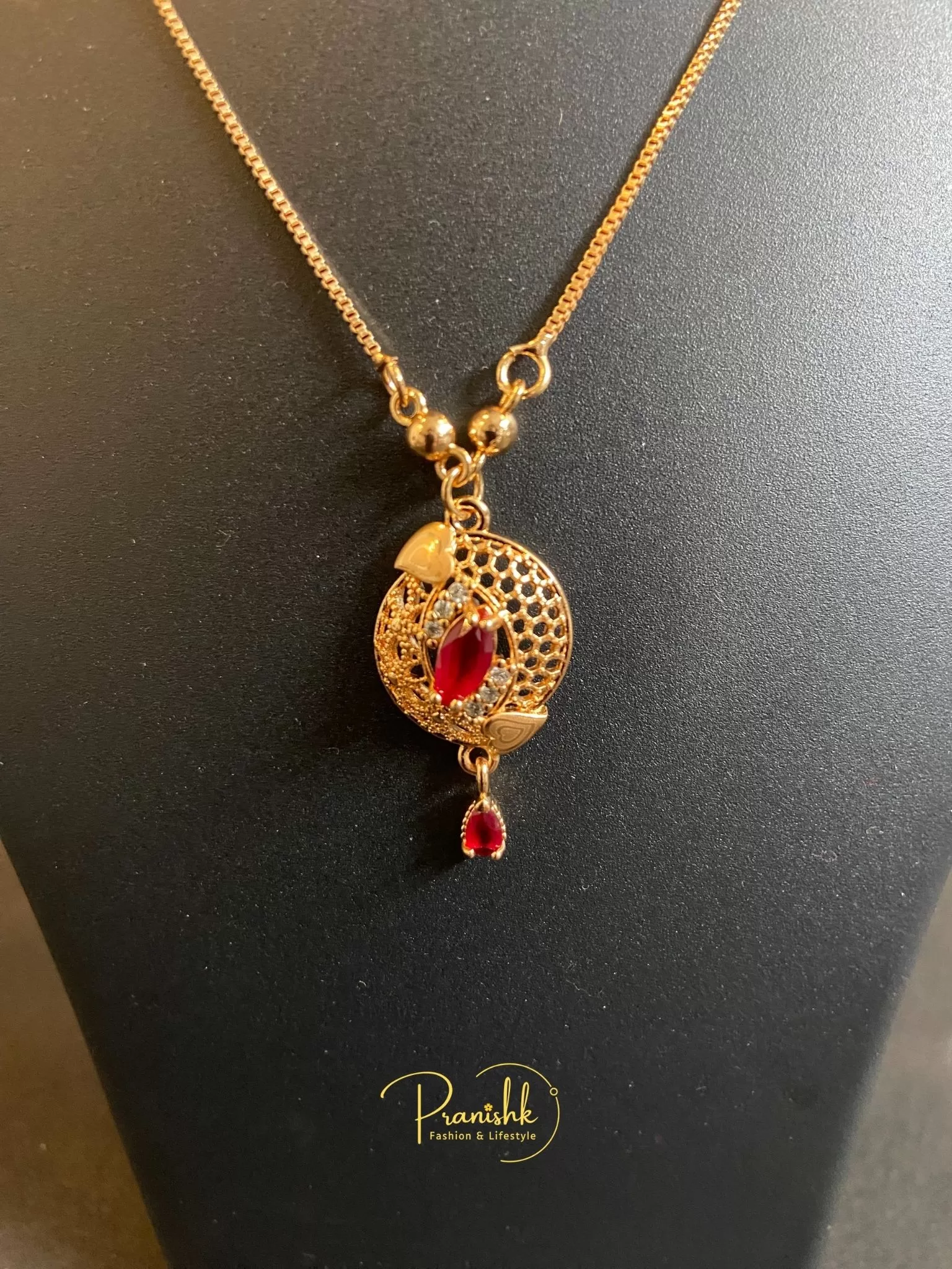 Red Stone AD Pendant Image 2