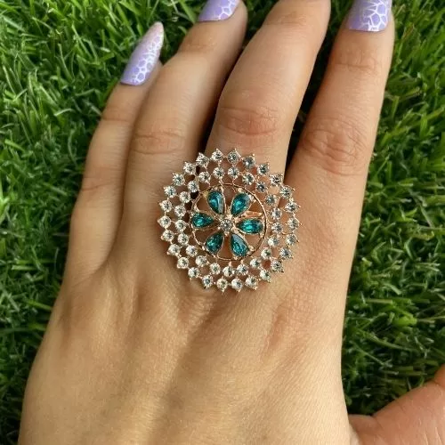 Adjustable Crystal Stone Rings Image 7