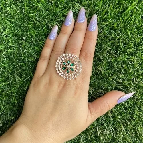 Adjustable Crystal Stone Rings Image 3