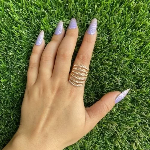 Adjustable Studded Multi-Layer Ring
