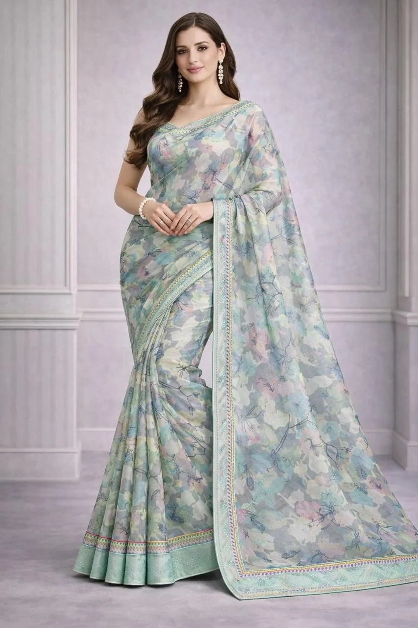 Linen Silk Saree