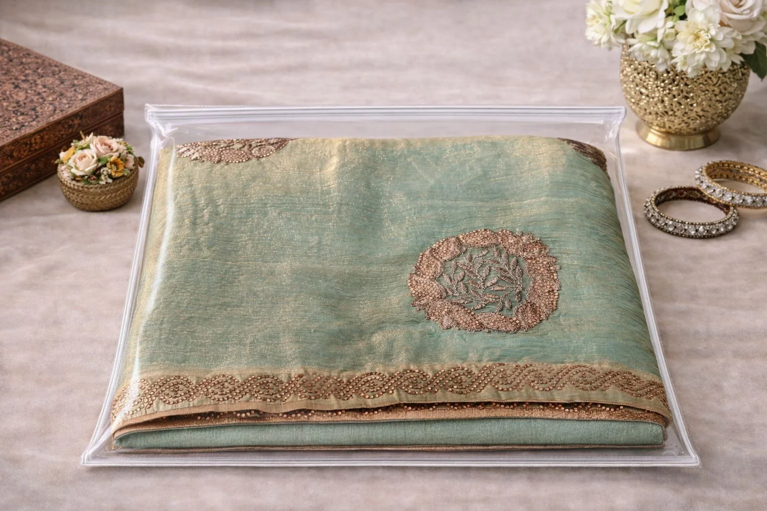 Tissue Silk Saree Image 2