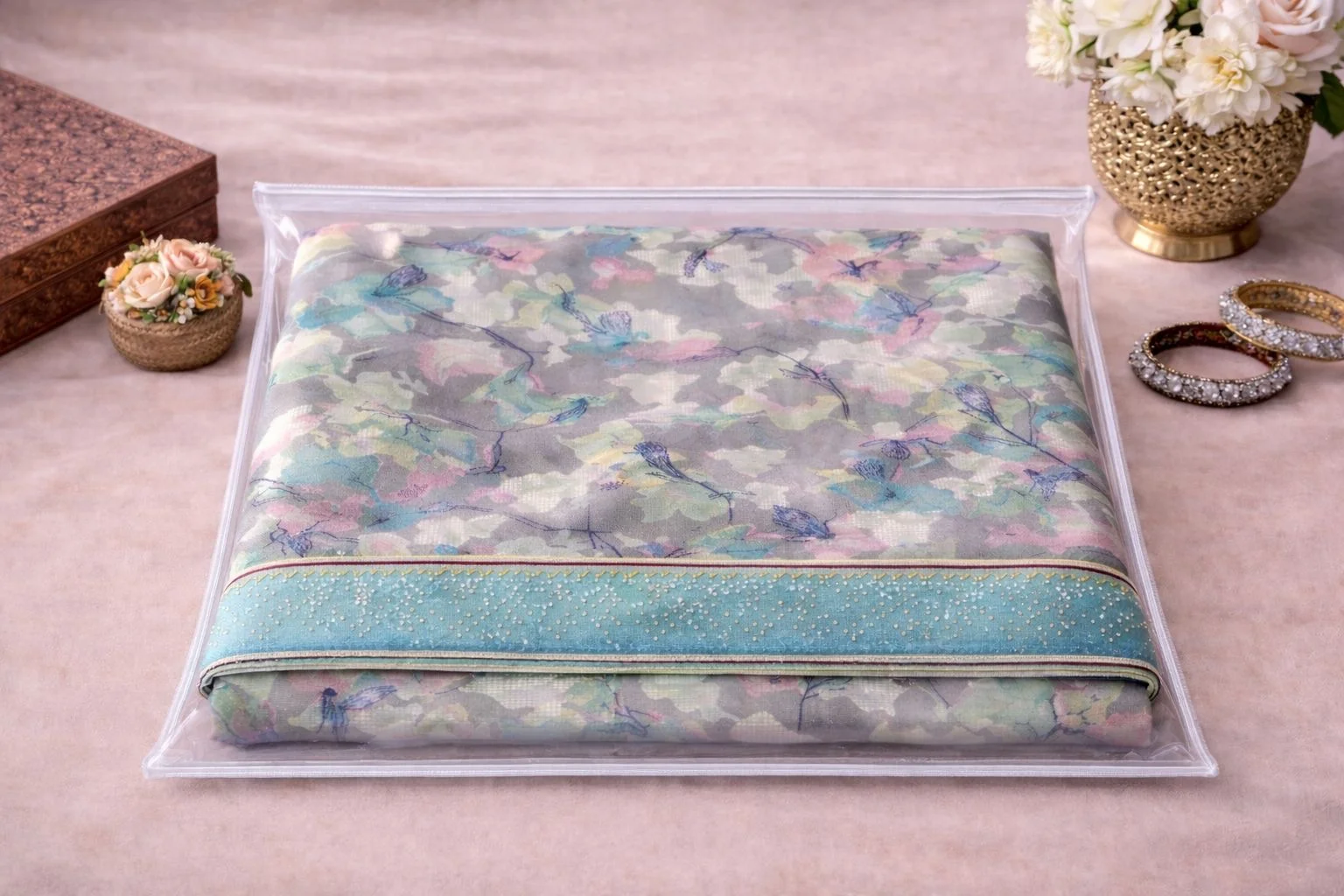 Linen Silk Saree Image 2