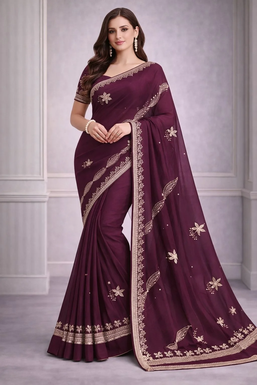 Net Saree - Sarees | Laadosa Creations