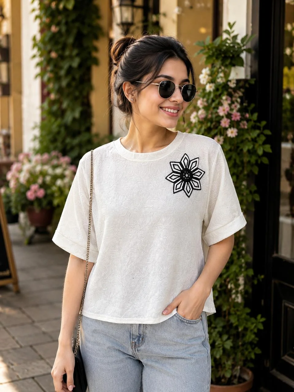 Off-White Linen Top